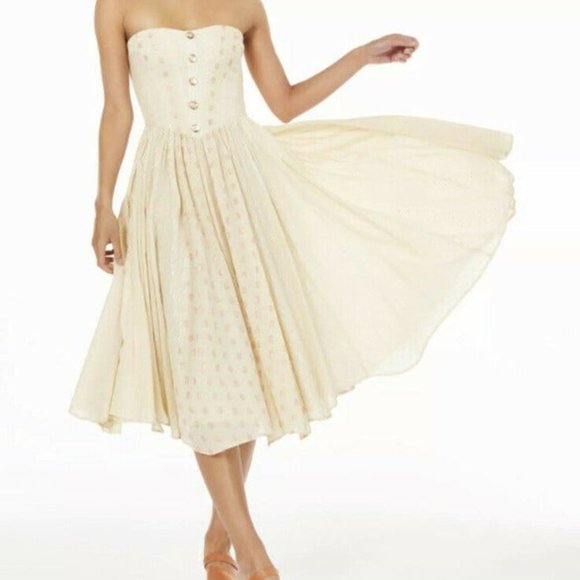 Free People Dresses & Skirts - Free People Womens Amanda Ivory Polka Dt